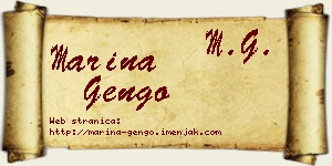 Marina Gengo vizit kartica